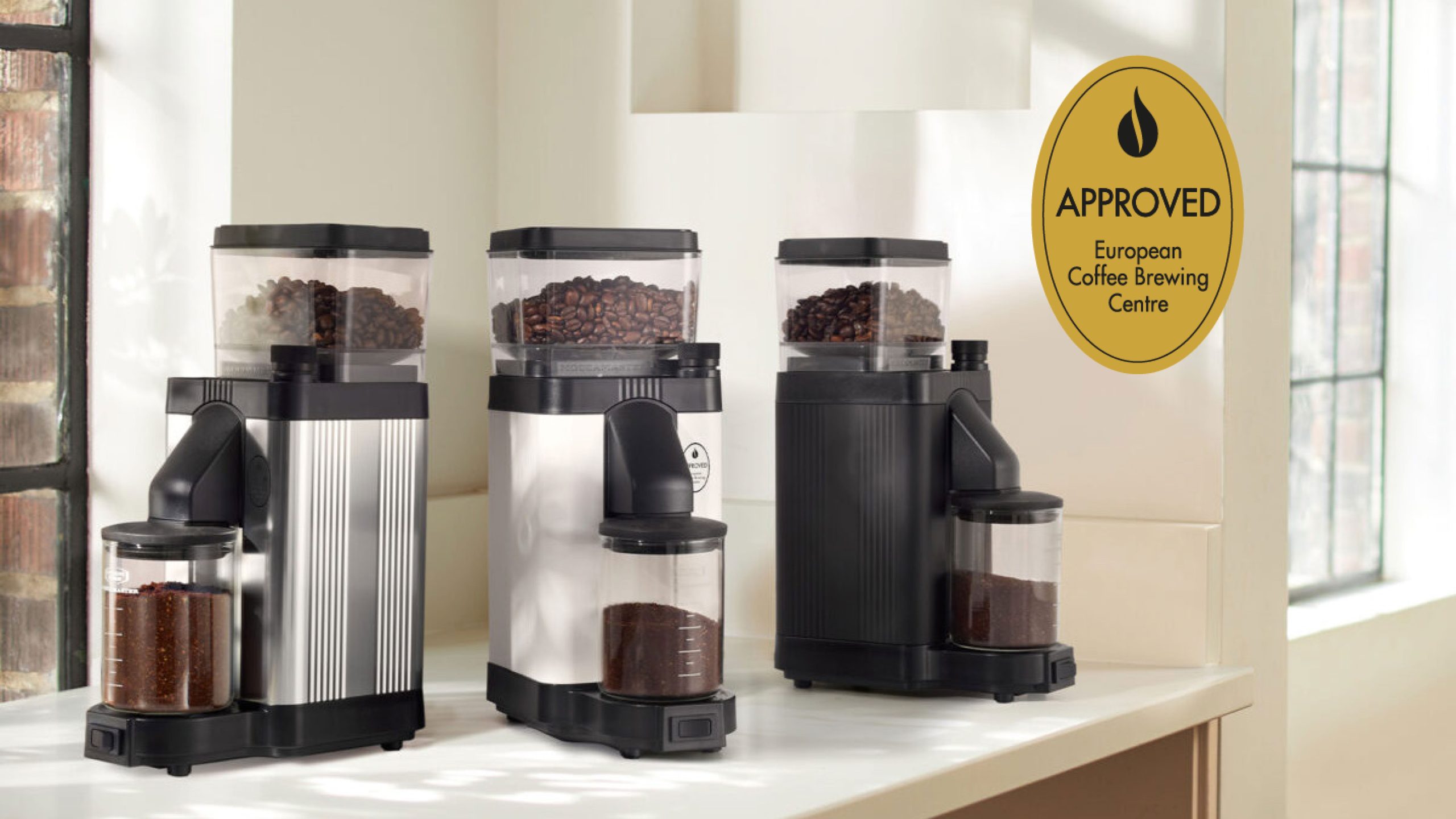 The Moccamaster K5 Grinder is approved by ECBC